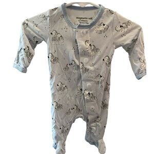 Magnetic Me Blue Zebra Print Sleeper
